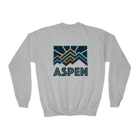 Aspen, Colorado Youth Sweatshirt - Unisex Kid's Aspen Crewneck Sweatshirt