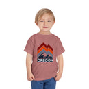 Oregon Toddler T-Shirt - Retro Palm Tree Unisex Toddler Oregon Shirt-7