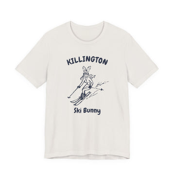Buy vintage-white Killington, Vermont Ski Bunny T‑Shirt — Retro Skiing Graphic Tee - Ski Bunny
