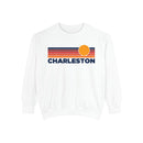 Charleston, South Carolina Sunset Stripes Sweatshirt | Comfort Colors - 100% Cotton-2