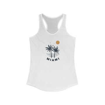 Buy solid-white Miami, Florida Women's Racerback Tank Top