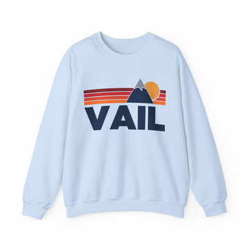 Buy light-blue Vail, Colorado Sweatshirt Retro Mountains, Vail Unisex Crewneck, Vintage Cozy Jumper, Gift for Outdoor Lovers