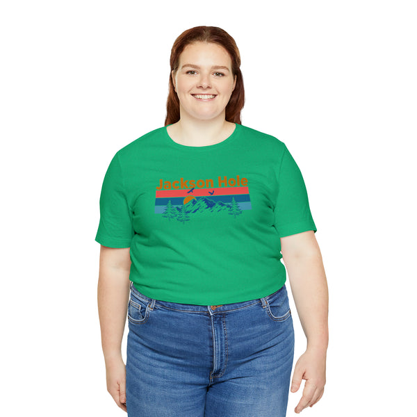 Jackson Hole, Wyoming Shirt - Mountain Sunset Unisex Jackson Hole T-Shirt