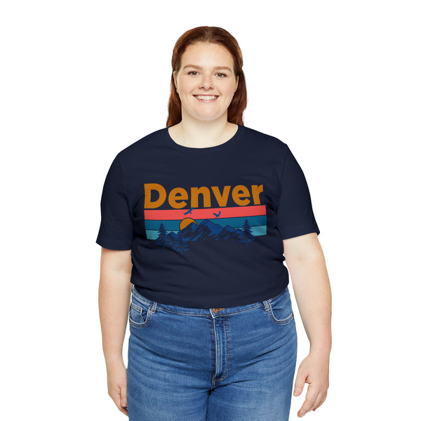 Denver, Colorado Shirt - Mountain Sunset Unisex Denver T-Shirt