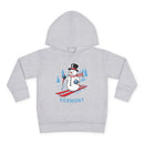 Vermont Toddler Hoodie - Unisex Skiing Snowman Vermont Sweatshirt-2