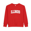 Illinois Toddler Sweatshirt - Illinois Toddler Crewneck Sweatshirt