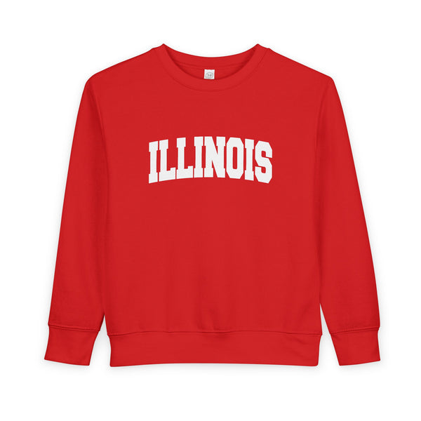 Illinois Toddler Sweatshirt - Illinois Toddler Crewneck Sweatshirt