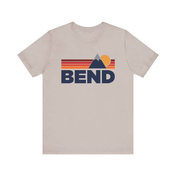 Retro Bend, Oregon T-shirt, Mountain Tee, Vintage Bend Unisex Jersey Shirt, Outdoor Hiking Apparel