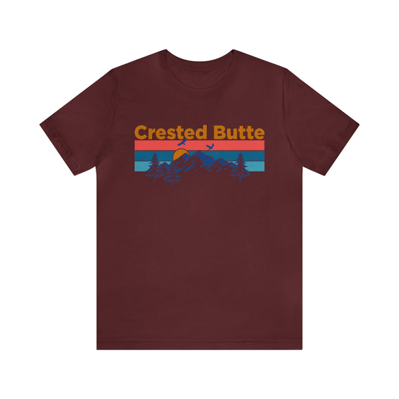 Crested Butte, Colorado Shirt - Mountain Sunset Unisex Crested Butte T-Shirt