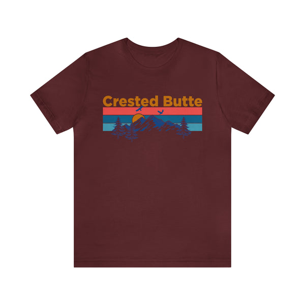Crested Butte, Colorado Shirt - Mountain Sunset Unisex Crested Butte T-Shirt