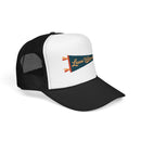 Lassen Volcanic National Park Pennant Trucker Hat — Vintage Foam Mesh Cap-9