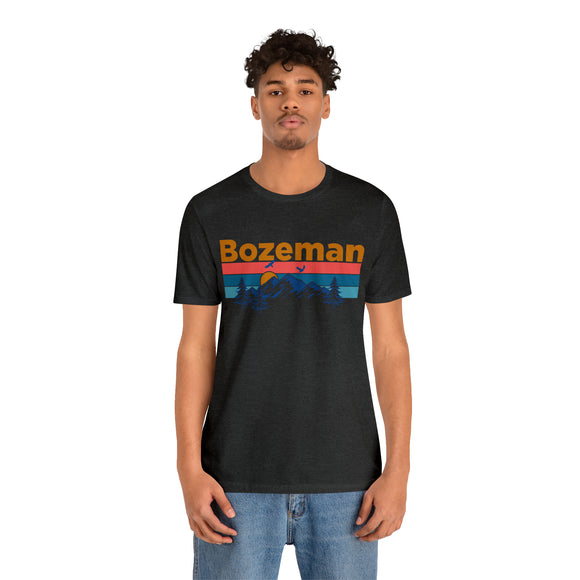 Bozeman, Montana Shirt - Mountain Sunset Unisex Bozeman T-Shirt