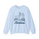 Montana Sweatshirt - Mountain Illustration Graphic Crewneck-4