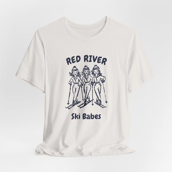 Red River, New Mexico Ski Babes T‑Shirt — Retro Skiing Graphic Tee