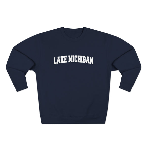 Premium Lake Michigan Retro Graphic Sweatshirt
