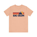 Retro Ski Bum T-shirt, Mountain Tee, Vintage Ski Bum Unisex Jersey Shirt, Outdoor Hiking Apparel-4