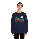 North Carolina Sweatshirt Retro Mountains, North Carolina Unisex Graphic Crewneck-21