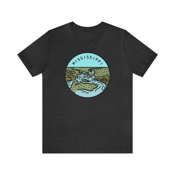 Buy dark-grey-heather Mississippi T-Shirt - Unisex Mississippi Shirt