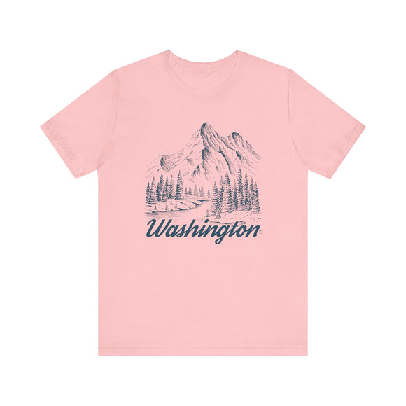 Washington Graphic Tee - Mountain Illustration Washington T Shirt