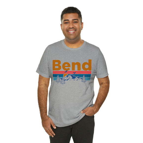 Bend, Oregon Shirt - Mountain Sunset Unisex Bend T-Shirt
