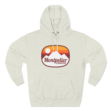 Buy oatmeal-heather Premium Montpelier, Vermont Hoodie - Retro Unisex Montpelier Sweatshirt