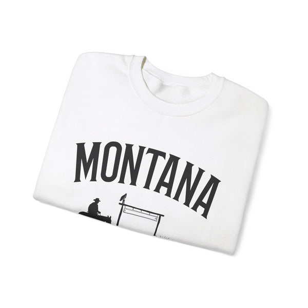 Montana Sweatshirt - Mountain Cowboy Graphic Crewneck