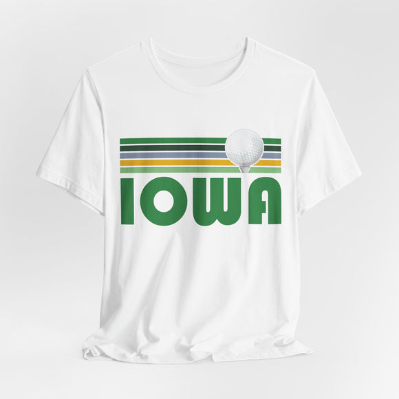 Golf Iowa T-Shirt - Retro Golf Unisex Iowa Shirt
