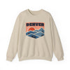 Denver, Colorado Sweatshirt Retro Mountains, Denver Unisex Graphic Crewneck