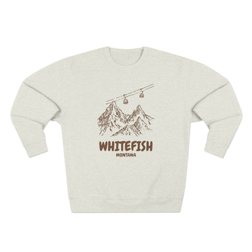 Premium Whitefish, Montana Gondola Ski Mountain Sweatshirt