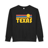 Texas Toddler Sweatshirt - Retro Sun Texas Toddler Crewneck Sweatshirt