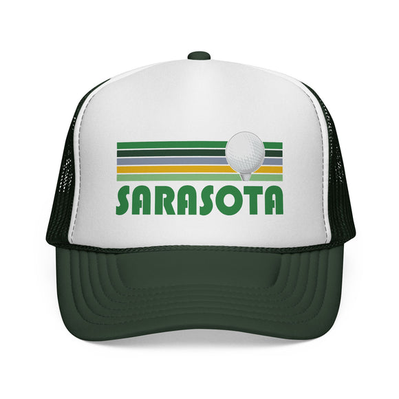 Sarasota, Florida Retro Golf Trucker Hat