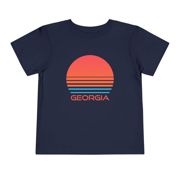 Georgia Toddler T-Shirt - Retro 80s Unisex Toddler Georgia Shirt