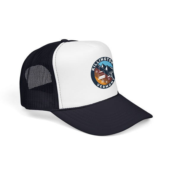 Killington, Vermont Retro Ski Lift Mountain Foam Trucker Hat