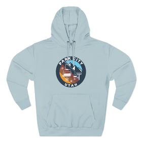 Buy blue-mist Premium Park City, Utah Ski Lift Hoodie