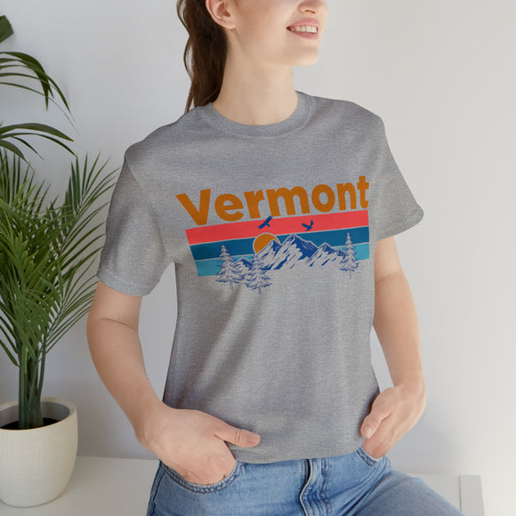 Vermont T-Shirt - Mountain Sunset Unisex Vermont Shirt