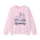 Wyoming Sweatshirt - Mountain Illustration Graphic Crewneck-5