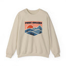 Fort Collins, Colorado Sweatshirt Retro Mountains, Fort Collins Unisex Graphic Crewneck-2