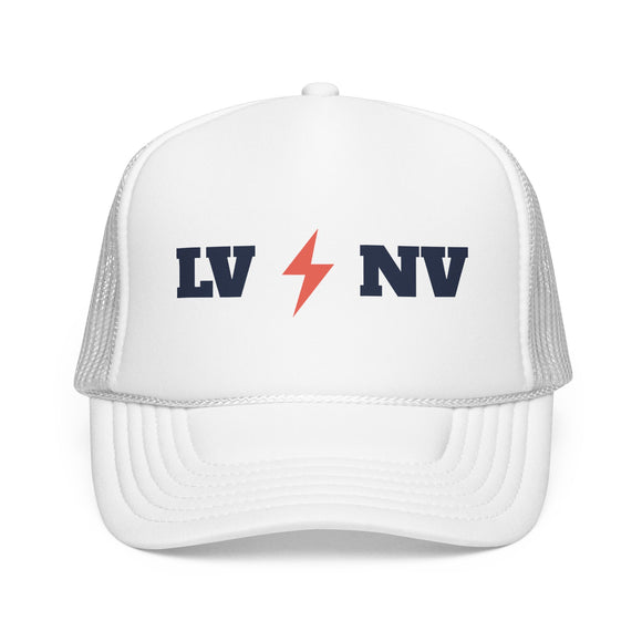 Las Vegas, Nevada Retro Trucker Hat - Lightning Foam Cap