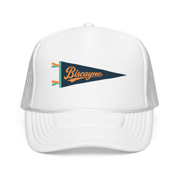 Biscayne National Park Pennant Trucker Hat — Vintage Foam Mesh Cap