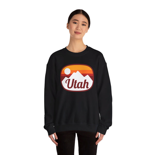 Utah Sweatshirt - Unisex Retro Ombre Utah Crewneck Sweatshirt