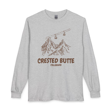 Crested Butte, Colorado Long Sleeve T-Shirt - Ski Mountain Gondola - 0