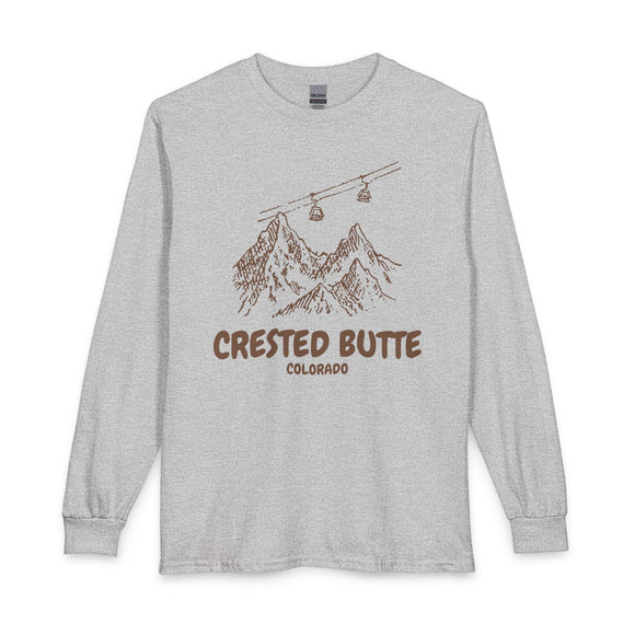 Crested Butte, Colorado Long Sleeve T-Shirt - Ski Mountain Gondola