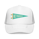West Palm Beach, Florida Pennant Trucker Hat — Retro Flag Foam Cap-5