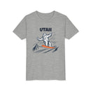 Utah Yeti Snowboard Youth Tee - Kids Skiing Shirt-3