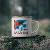Miami, Florida Camp Mug - Retro Enamel Campfire Miami Mug