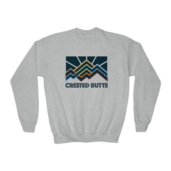 Crested Butte, Colorado Youth Sweatshirt - Unisex Kid's Crested Butte Crewneck Sweatshirt