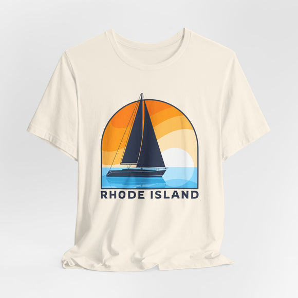 Rhode Island T Shirt - Retro Sailboat Rhode Island Tee