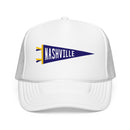 Nashville, Tennessee Pennant Trucker Hat — Retro Flag Foam Cap-5