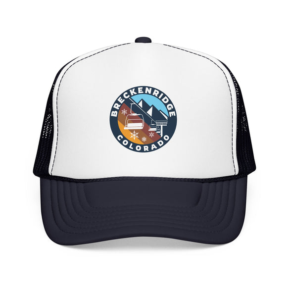Breckenridge, Colorado Retro Ski Lift Mountain Foam Trucker Hat
