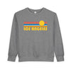 Los Angeles, California Toddler Sweatshirt - Retro Sun Los Angeles Toddler Crewneck Sweatshirt